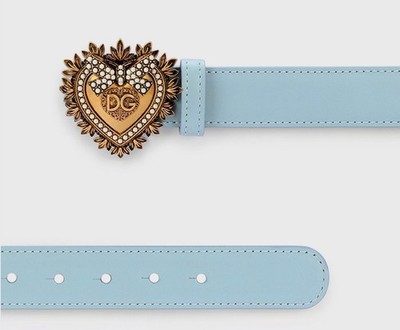 NEW Dolce & Gabbana Devotion Heart Blue Belt $895 SOLD OUT | eBay