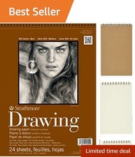 24 Sheet 400 Series Drawing Pad - 4x6 Acid-Free Cream Paper for Artists