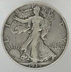 1939 Philadelphia Mint Silver Walking Liberty Half