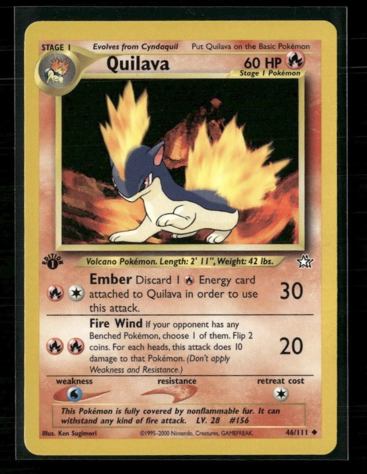 1st Edition Neo Genesis Quilava (46) #046/111 NM