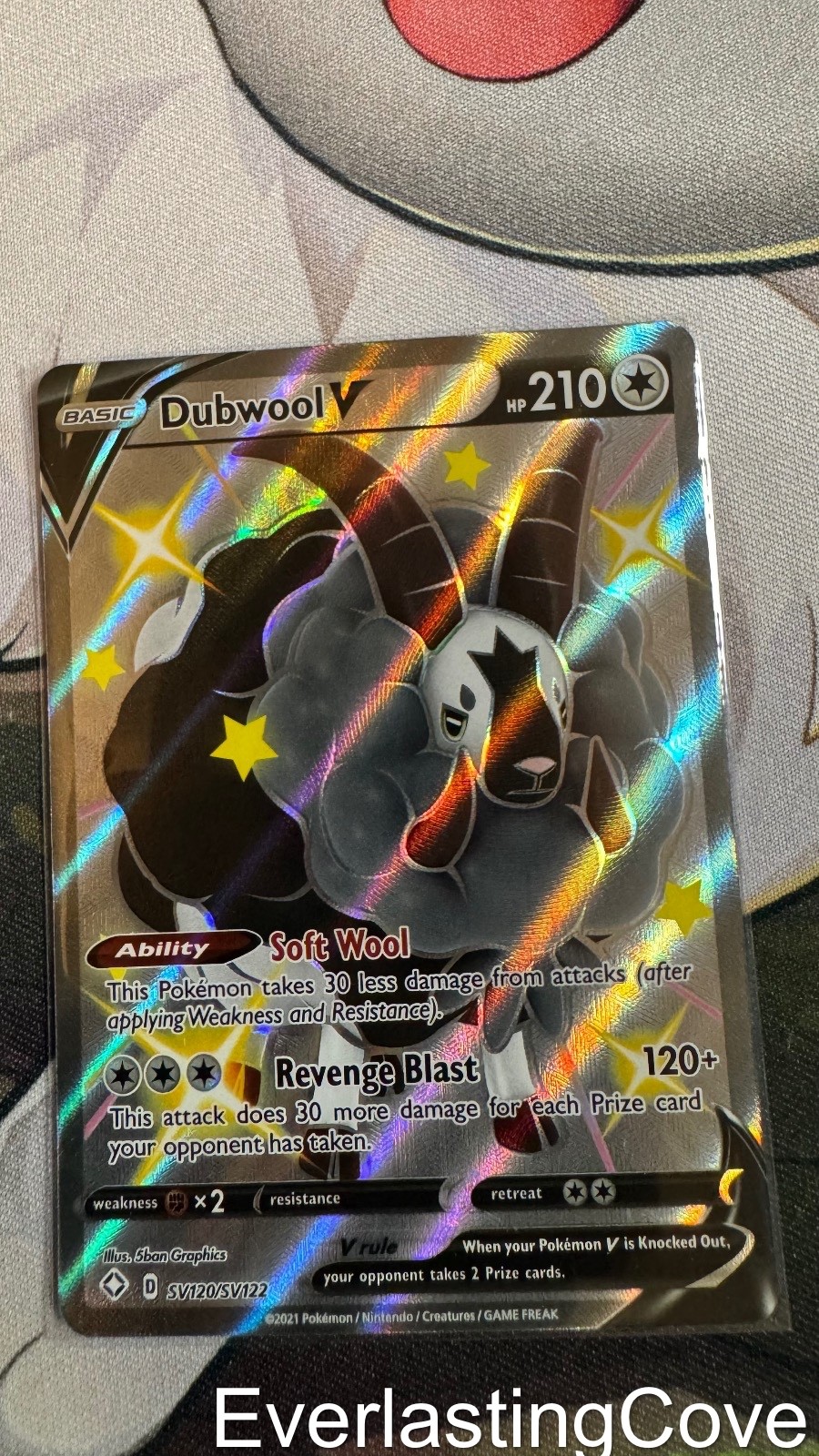 Dubwool V SV120/SV122 Holo Ultra Rare Shining Fates Shiny Vault Pokemon NM