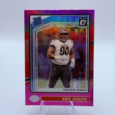 Kris Jenkins 2024 Panini Donruss Optic #265 Rated Rookie Pink Prizm Bengals Card. rookie card picture