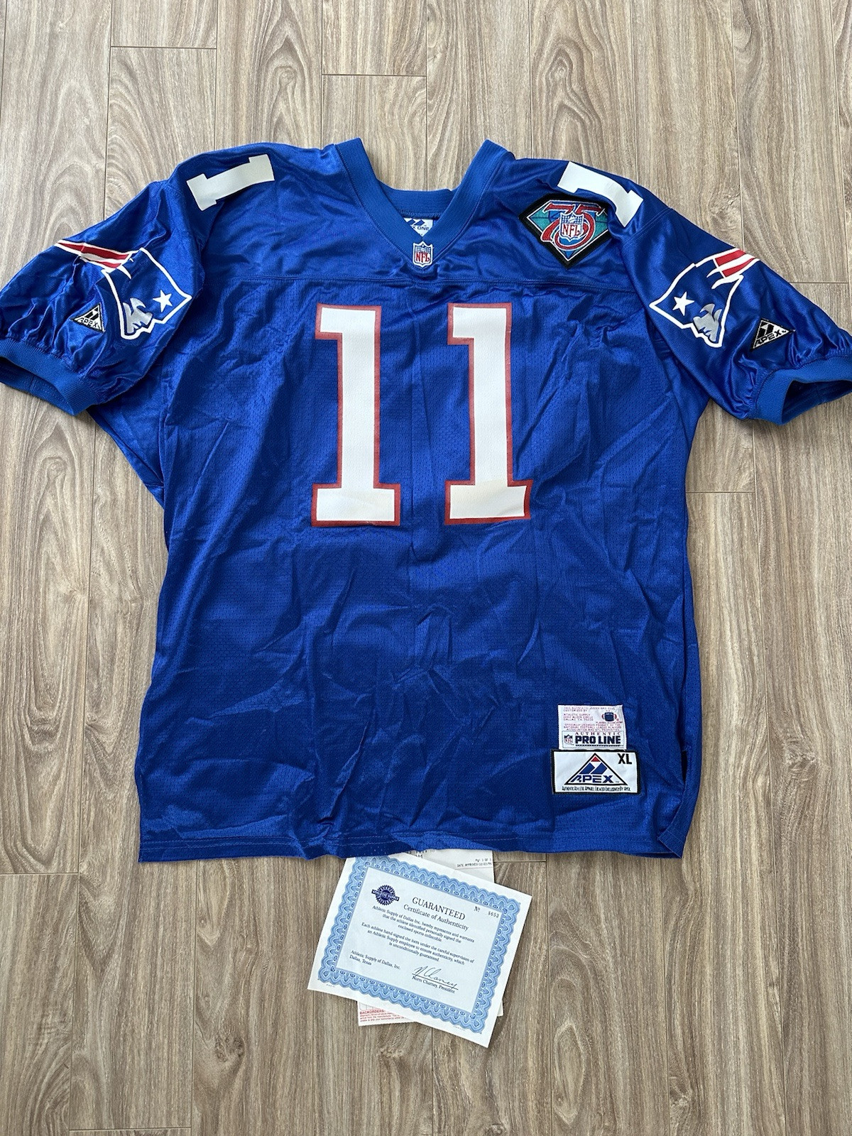 Vtg 1994 New England Patriots AutoAuthentic Apex One Drew Bledsoe