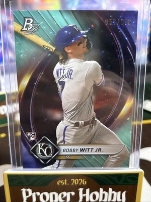 Topps 2022 Bowman Platinum Bobby Witt Jr. Royals #51 Aqua Ice Foilboard /250 Ro…