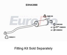 Rear Muffler Silencer Insert Exhaust System Fits Honda Stream EuroFlo EXHA3068