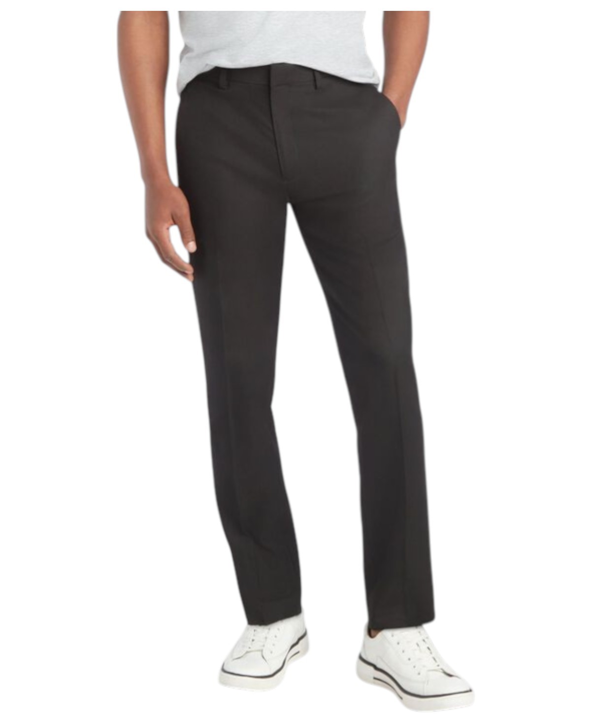 Kenneth Cole Mens Slim fit Dress Pants 33 30 Black Solid Stretch 8190₽