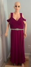 Magenta Fuscia Adult Woman's Formal Prom Gown Evening Bridesmaid Wedding Dress