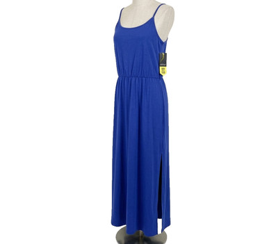 Esmara Blue Maxi Dress Womens XL NEW Side Slit Sleeveless Casual Long Sun Dress