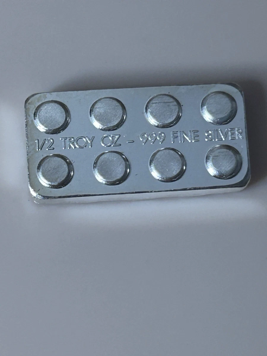 Bar .999 Fineness Silver Bullion Rounds 1/2 oz Precious Metal