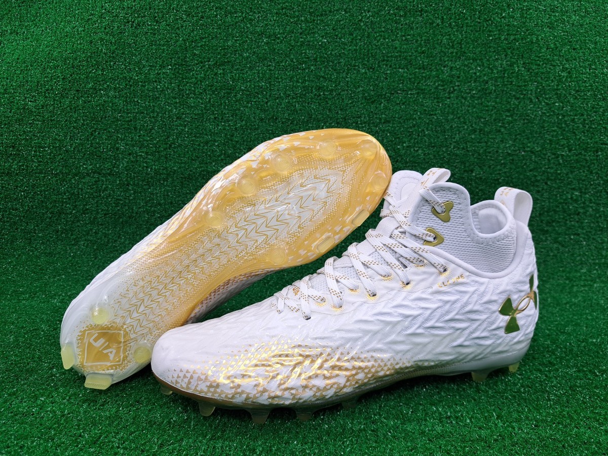 Under Armour Spotlight Clone 3.0 MC White Gold Football Cleats