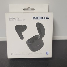 Nokia Solo Bud 2 Pro Bluetooth Earbuds Environmental Noise Cancelling IPX4 Black