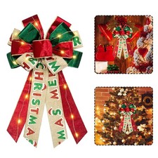 Large Christmas Bows for Wreath, Merry Christmas Wreath Bow Red Green Velvet ...