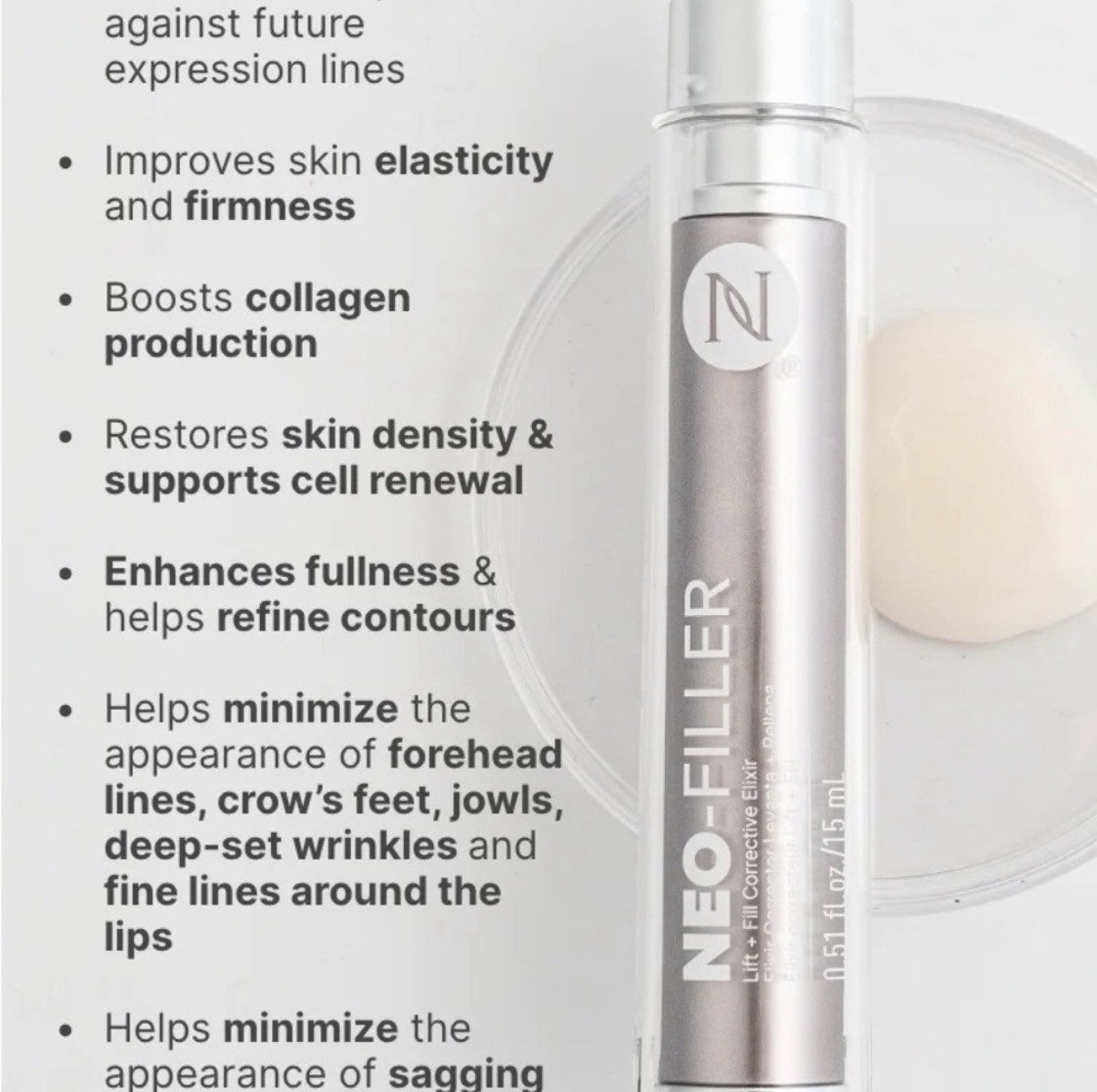 Neora - Neo-Filler Lift + Fill Corrective Elixir 15ml/.51 oz - NWOB