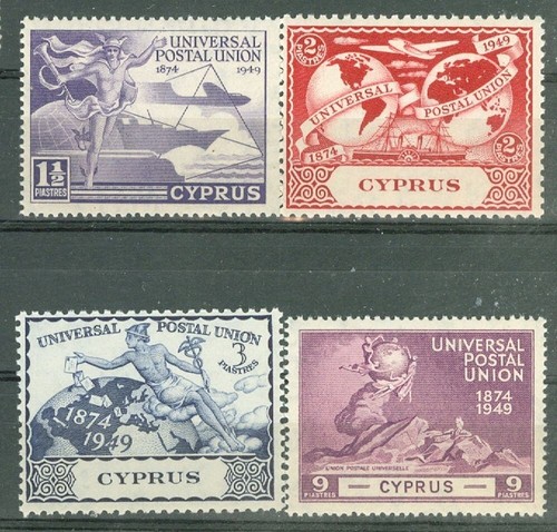 Zypern 1949 UPU Set MNG OG Briefmarke Lot #a6568