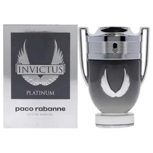 Invictus Platinum by Paco Rabanne 1.7 oz Eau De Parfum Spray For Men Brand New