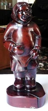 Inuit Native Alaskan Woman Sculpture by Thomas McPhee 5x2", Boma Manufacturing