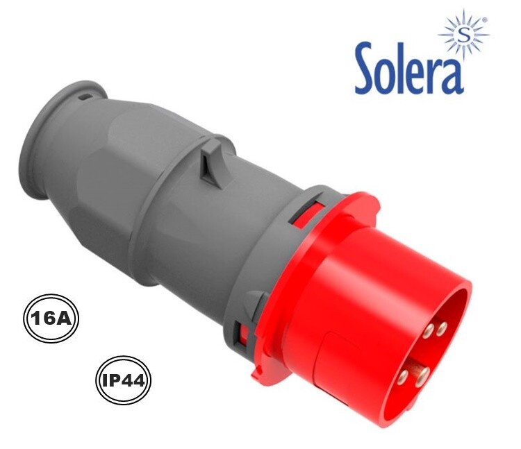 SPINA VOLANTE INDUSTRIALE TRIFASE MASCHIO CEE 4 POLI (3P+T) 16A PROT. IP44