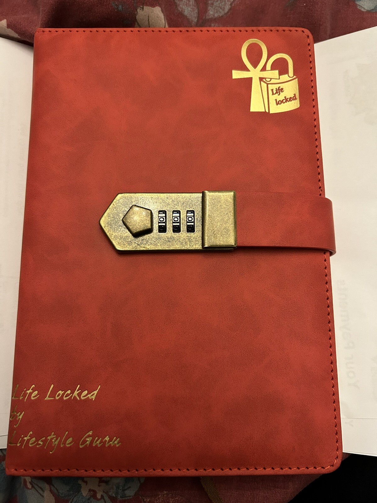 Lockable Notebook With Old style Combination Lock Book Journal A5