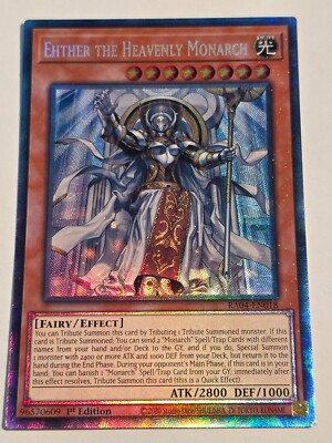 Äther der Himmlische Monarch Sammler Rare YUGIOH RA04 ENGLISCH  1. NM DR852