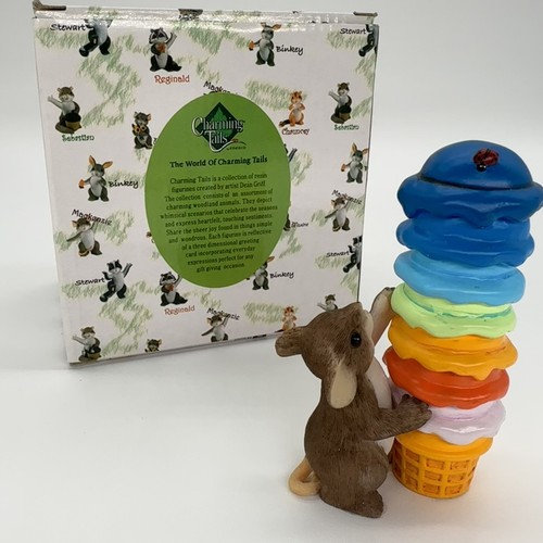 Charming Tails YOU'RE SO COLORFULLY COOL Ice Cream Cone New In Box - Picture 3 of 8