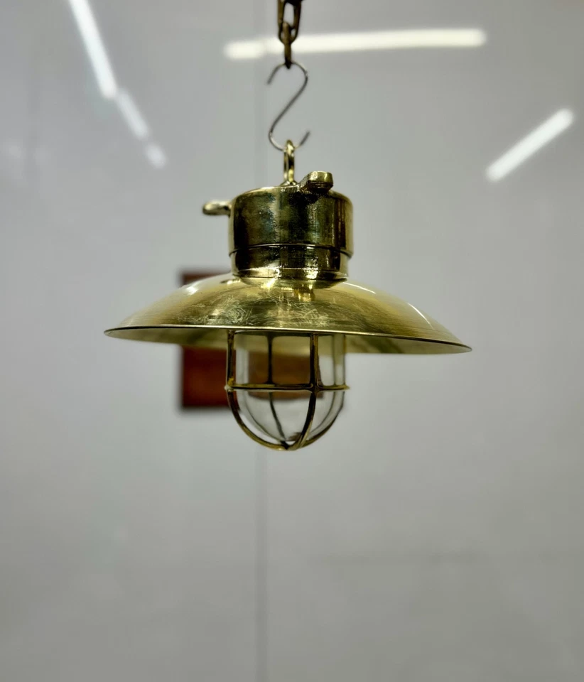 Juego de 2 luces de carga clásicas vintage de latón - accesorios de techo colgantes originales Foto 2 de 4