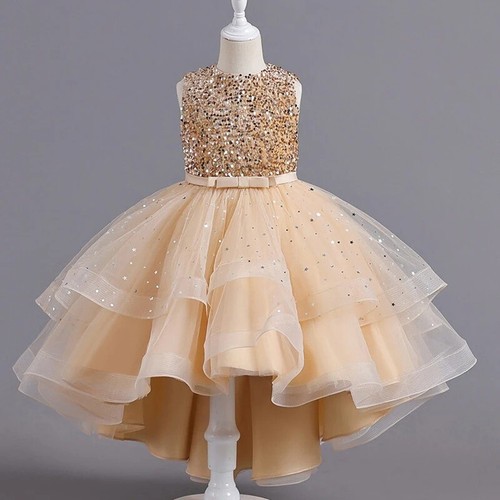 Teenager Girls Dress Sleeveless Fashion Wedding Party 3-14 Years Kids Clothes