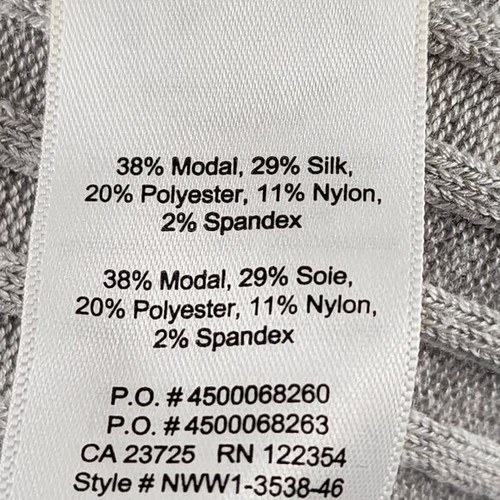 Babaton Birke weiß Modal Seidenmischung Rippstrick Clifton Pullover | Damen S - Bild 7 von 7