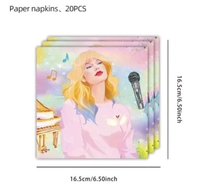 Taylor Swift Birthday Party Decorations Napkins X20