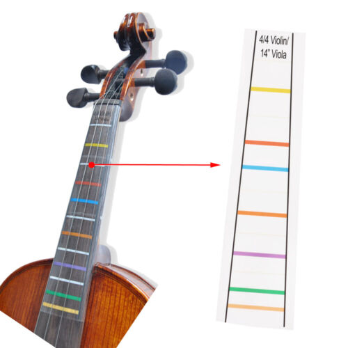 4/4 Violin Fretboard Sticker Fingerboard Marker Fiddle Learn Note Chart Tape US - Picture 1 of 7