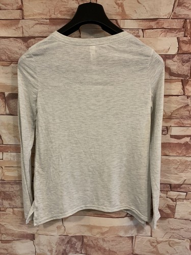 Gilligan & O'Malley Light Gray Long Sleeve Sleep Shirt. Size: XS. - Picture 2 of 5