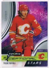 2021-22 UPPER DECK SYNERGY EXCEPTIONAL STARS GREY TYLER TOFFOLI 525/899 CALGARY