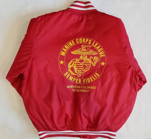 New Vintage Holloway Red Marine Corps League Nylon Jacket Size Medium