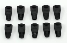 Black Ethernet Cable End Plug Head Cover Cap Boot Protector Tip RJ45 Cat5 Cat5e