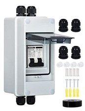 30 Amp DC Circuit Breaker with DIN Rail Enclosure AC Disconnect Box Outdoor f...