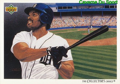 096 CECIL FIELDER TC, CL DETROIT TIGERS  BASEBALL CARD UPPER DECK 1992
