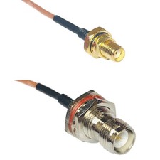 RG316 SMA Female O-Ring to RP-TNC FEMALE BULKHEAD RF Cable Rapid-SHIP LOT