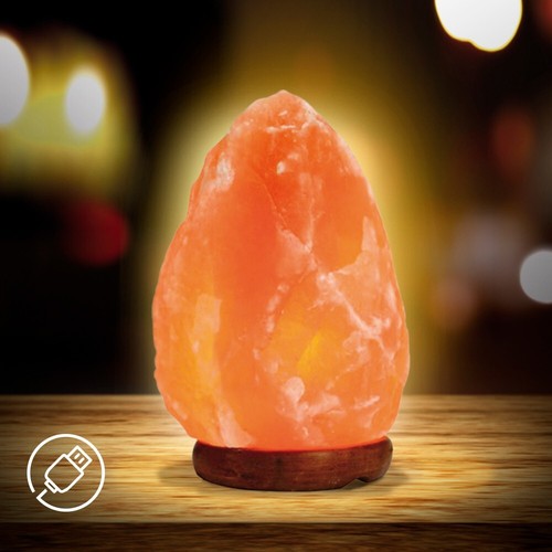 Lampara Pequeña de Sal Natural del Himalaya 600 gr | Alimentación eléctrica USB - Imagen 2 de 8