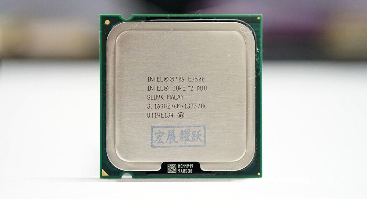 Intel Core 2 Duo E8500 SLB9K 3.16GHz LGA 775 Dual-Core Desktop CPU