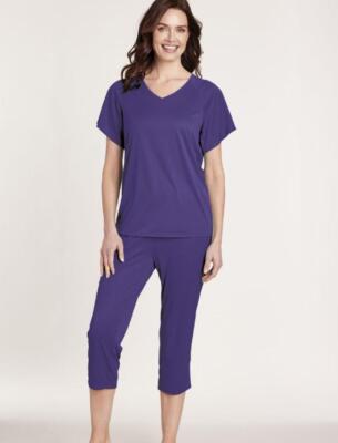 NEW Choose Size Color Lightweight Pc Capri Pants Shirt Pajama Set  BLAIR