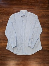 Suitsupply Traveller Men's Long Sleeve Slim Fit Shirt Size 43/17 Blue