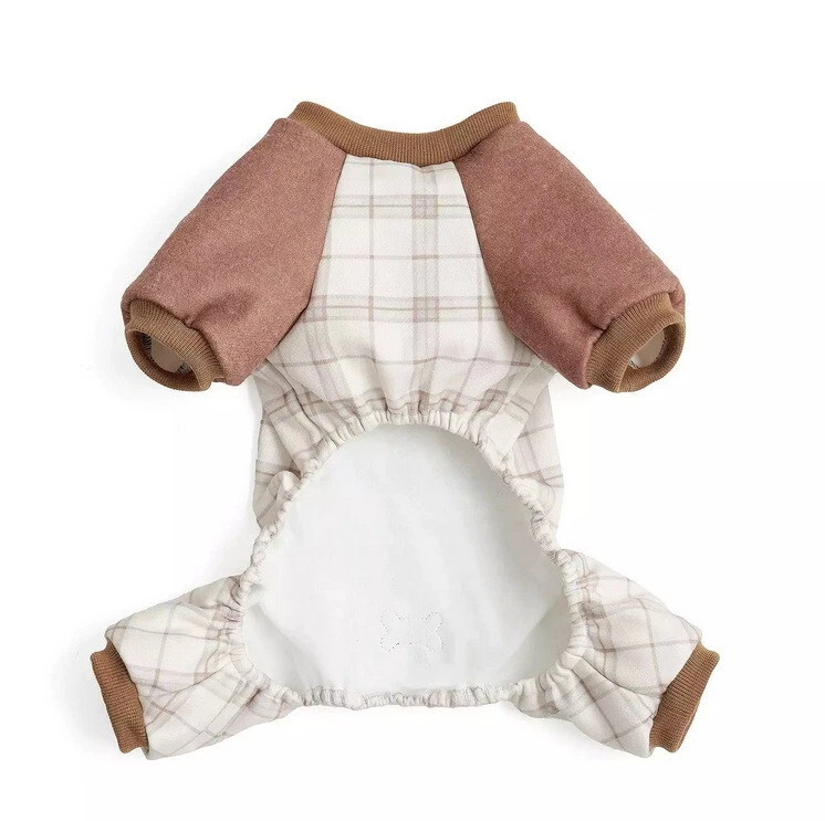 Пижамы для домашних животных Koolaburra UGG клетчатые флисовые собаки средней породы для чтения теплые уютные пижамы - Изображение 3 из 3