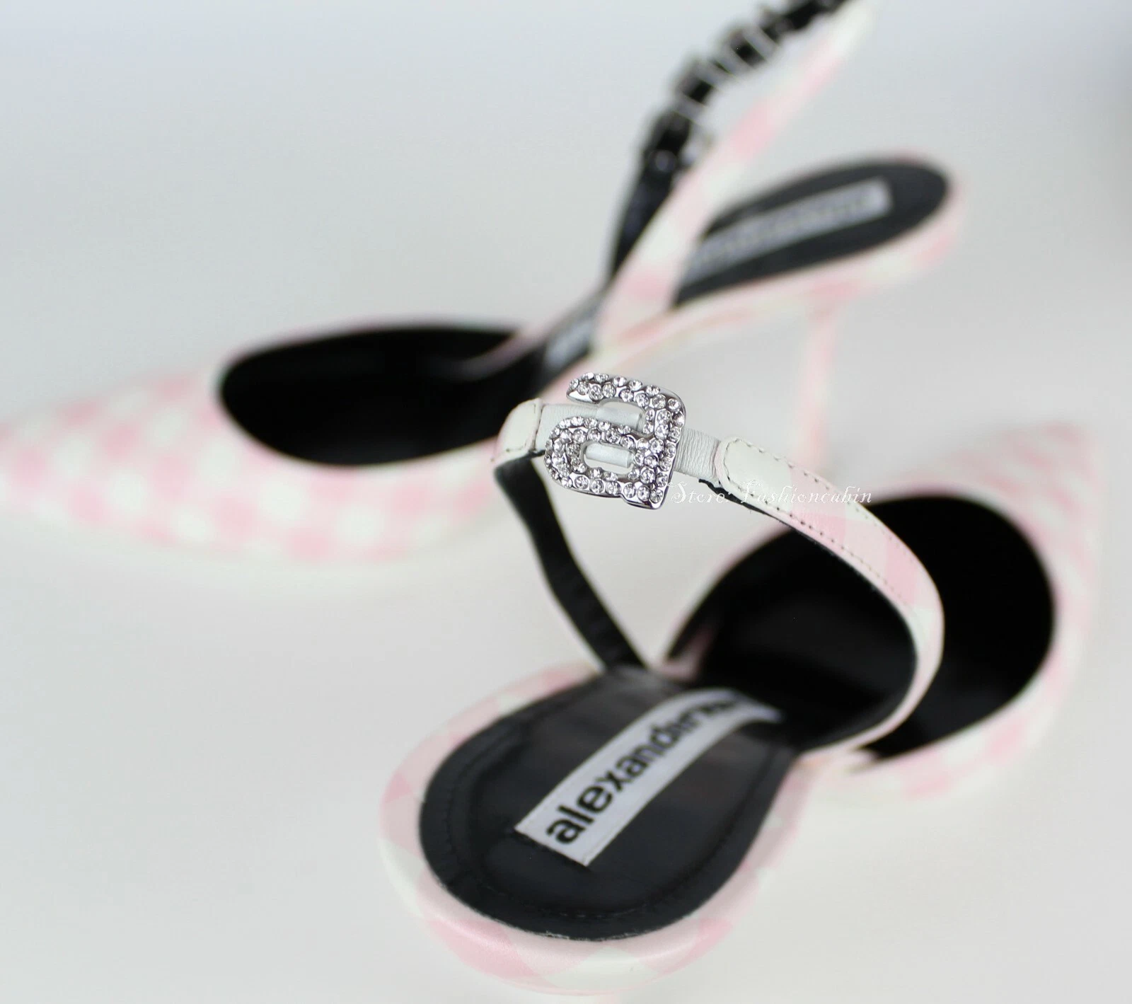 NUOVE décolleté in pelle con logo Alexander Wang impreziosite rosa EUR 38 MSRP $ 850