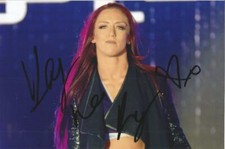 NXT WWE WRESTLING* KAY LEE RAY SIGNED 6x4 ACTION PHOTO+COA *NXT UK*