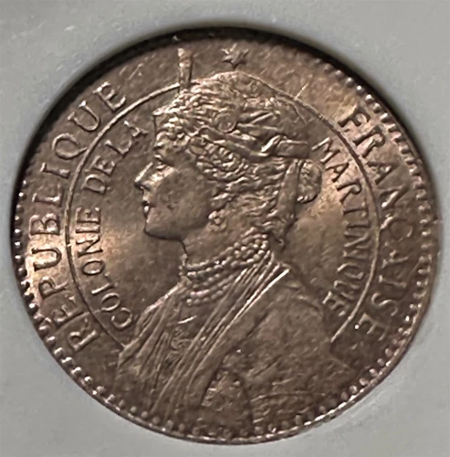 Martinique - 1922 50 cmes KM#40 NGC MS 64