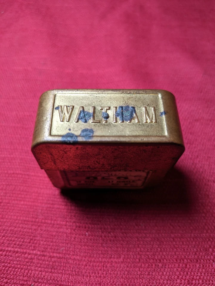 Waltham 18s 825 Pocket Watch Shipping Container Vintage  - Image 3 of 4