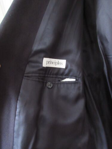 Chaqueta de traje negro para hombre 44S y pantalones de carbón 34R - principios + cinturón y corbata - Imagen 4 de 11