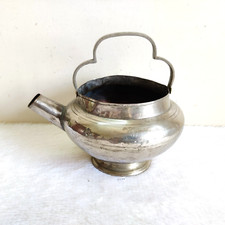 Antico Ottone Kamandal Acqua Cibo Pentola Servire Ciotola Placcato Nichel ME742