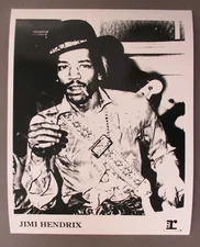 Jimi Hendrix black & white 8 X 10 glossy promo photo Smoking Cigarette !