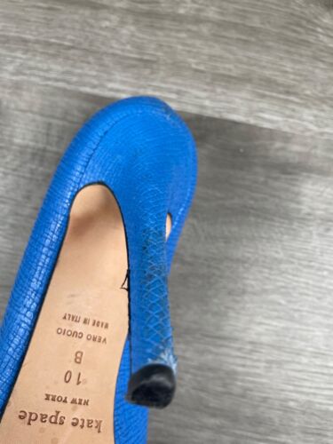 Kate Spade Pumps Womens Size 10 B Shoes Heels Blue Vero Cuoio Made in Italy - Picture 12 of 21