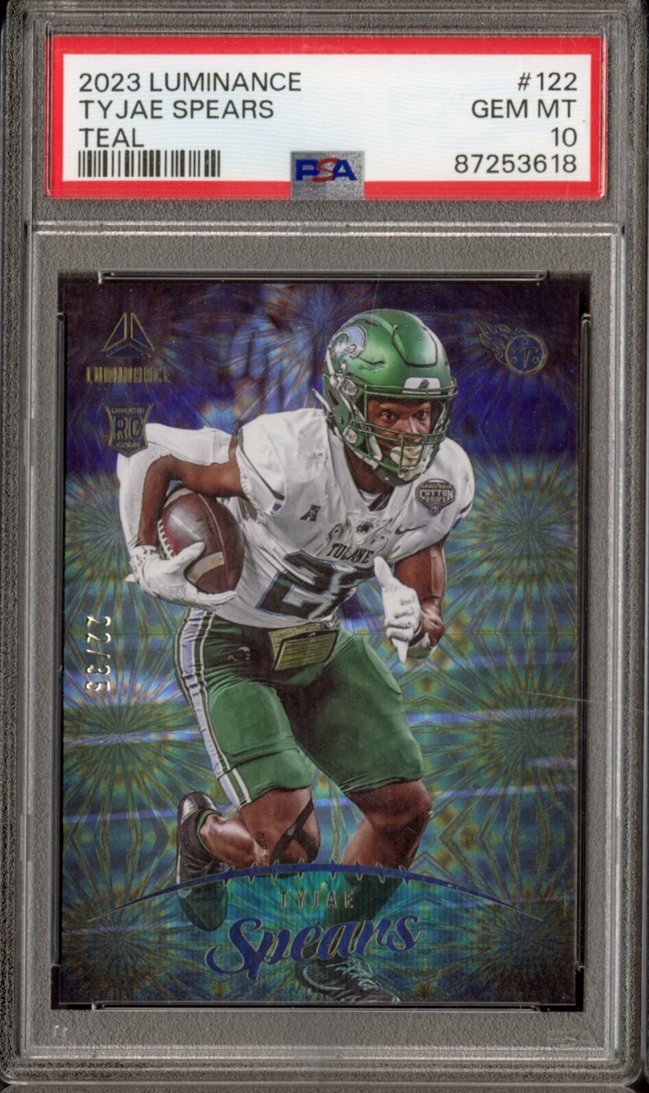 Tyjae Spears Panini Luminance #122 Teal